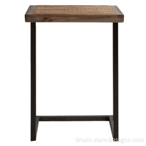 Computer Desk, Made from Acacia Wood and Powder-coated Metal